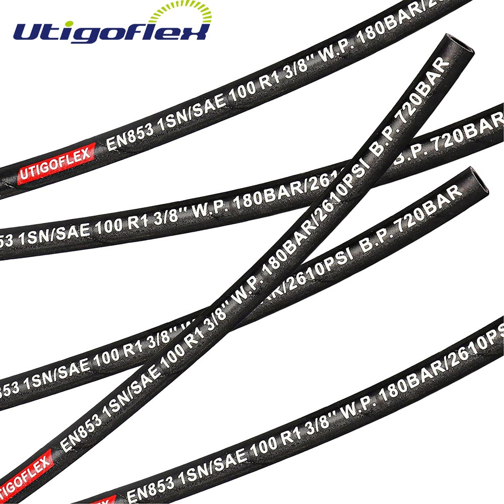 EN 853 1SN Steel Wire Braided Hydraulic Hose Utigoflex